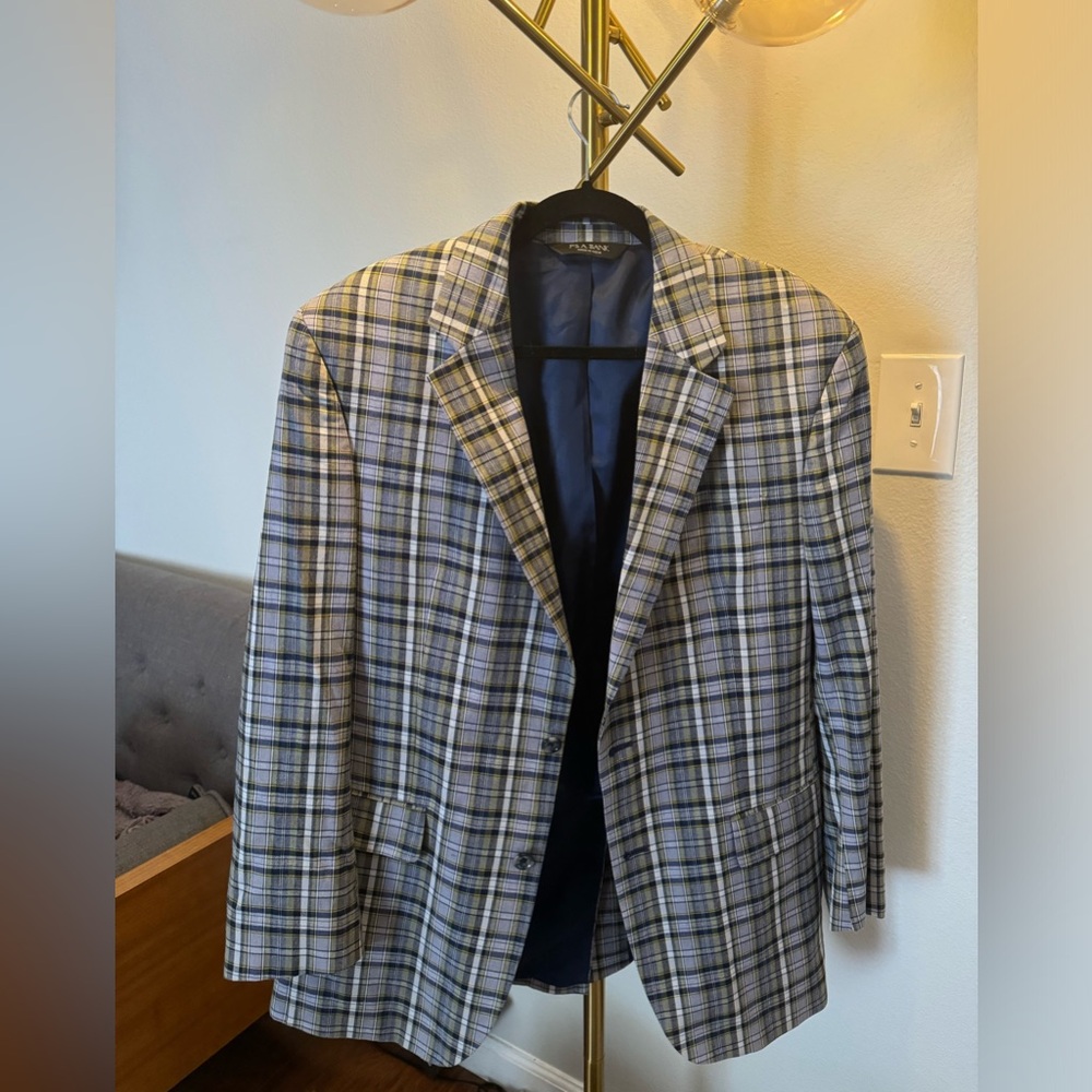 Jos A Bank plaid tailored sportcoat - 40R